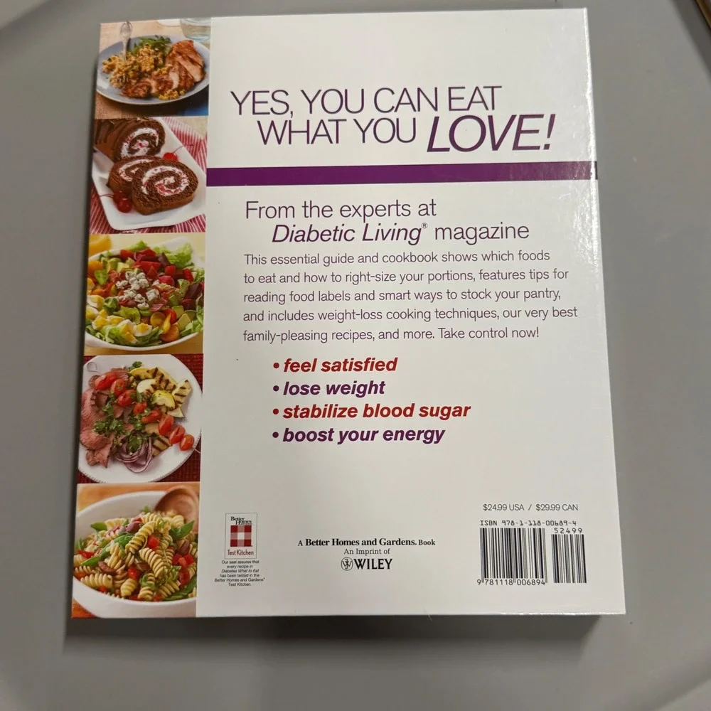 Diabetic Living What to Eat Cookbook Spiral Bound Recipes Guide‎